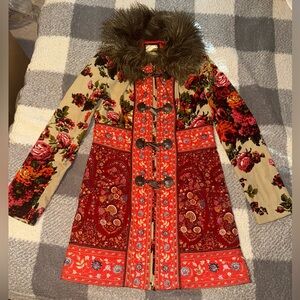 SOLD Anthropologie Elevenses Rare Karelia Velvet Embroidered Coat Jacket size 8